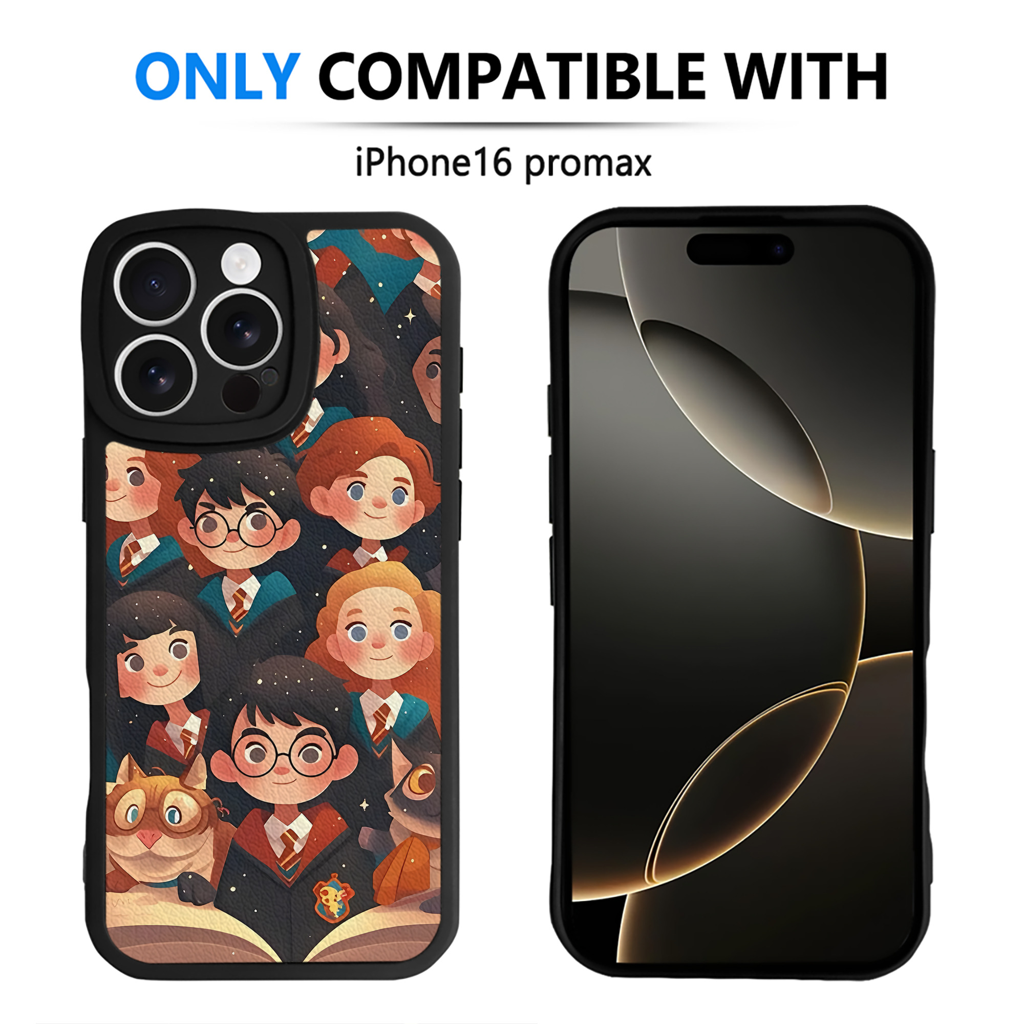 （画像用） Harry Potter ハリー・ポッターシリーズ 【iPhone 16シリーズ対応】シリコンスマホケース（レザー調） 材質：シリコン